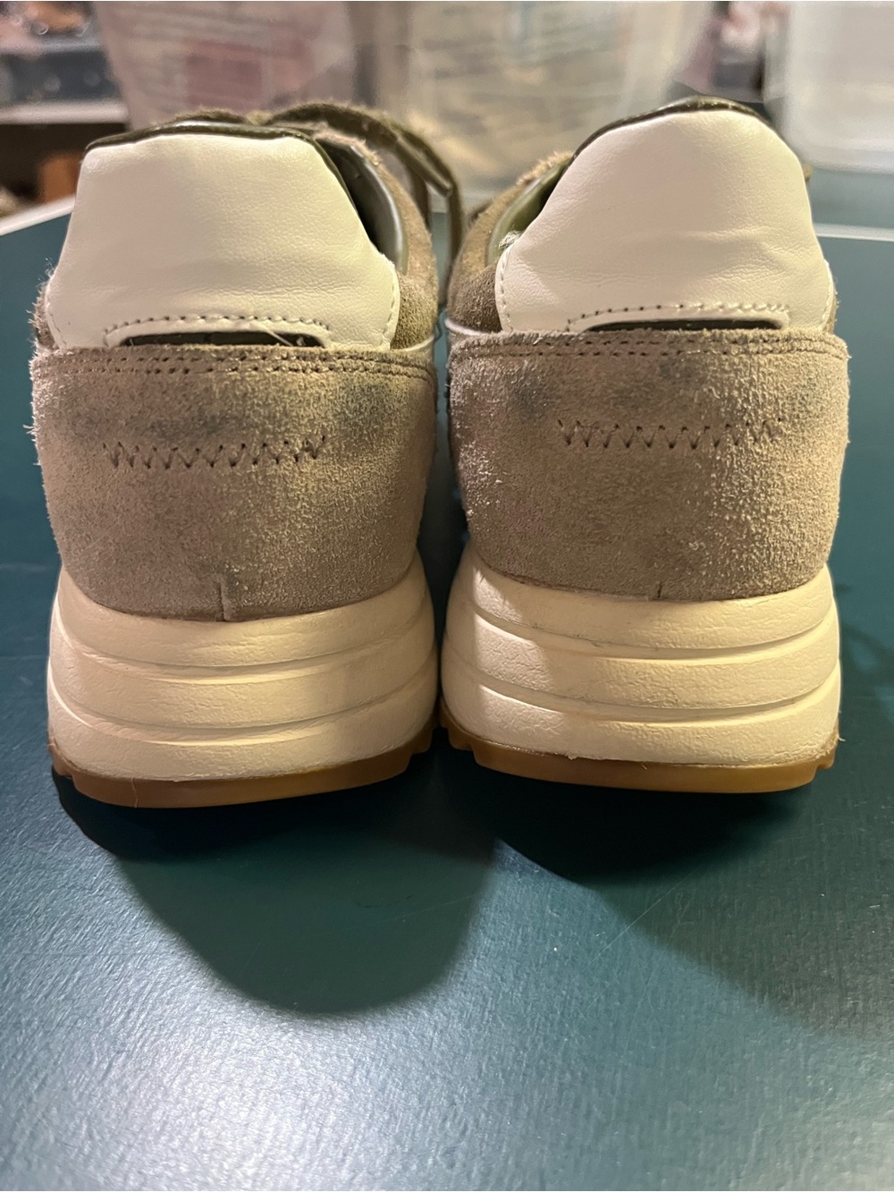Gola Women’s Olive, Beige & Teal Retro Trainer Sneakers - Picture 7 of 14